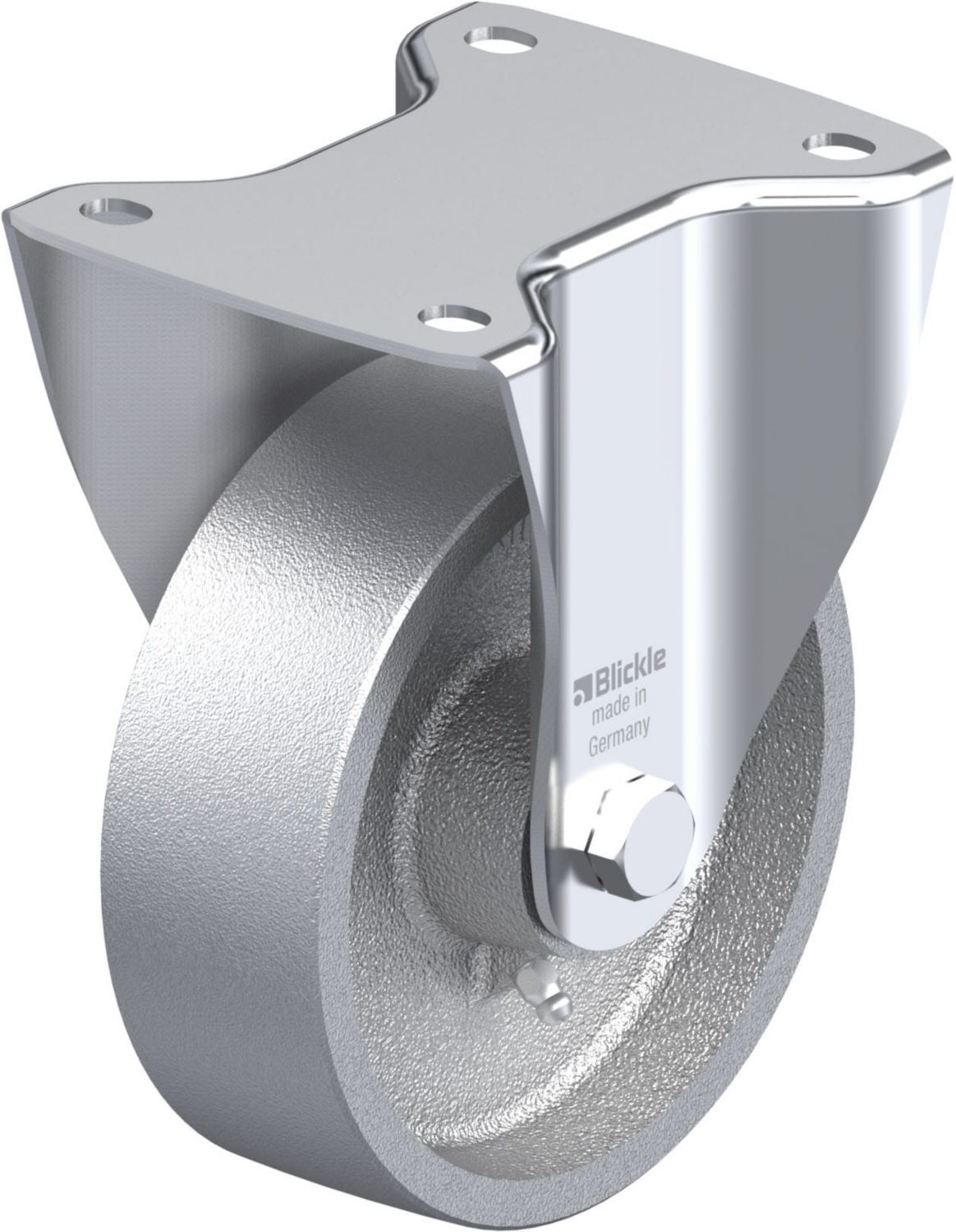 Roulette fixe B-G à platine lisse Sans frein Blickle