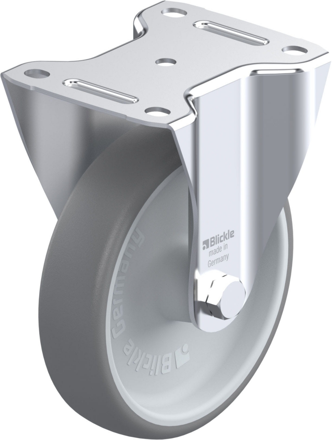 Roulette fixe caoutchouc lisse B-TPA Ø 160 mm 200 kg Blickle