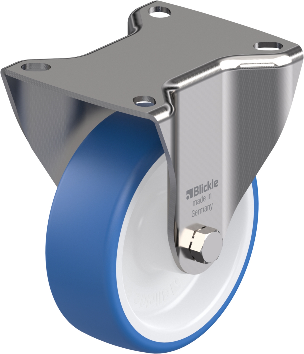  Roulette fixe BX-POTHS à platine Moyeu lisse sans frein 