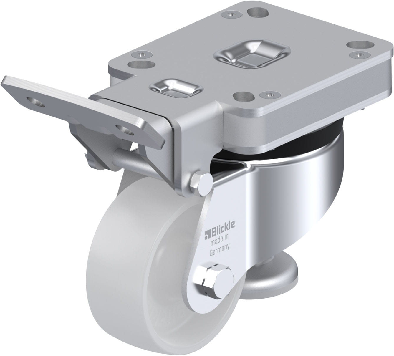 Roulette d’immobilisation HRLK-PO à platine Moyeu lisse Blickle