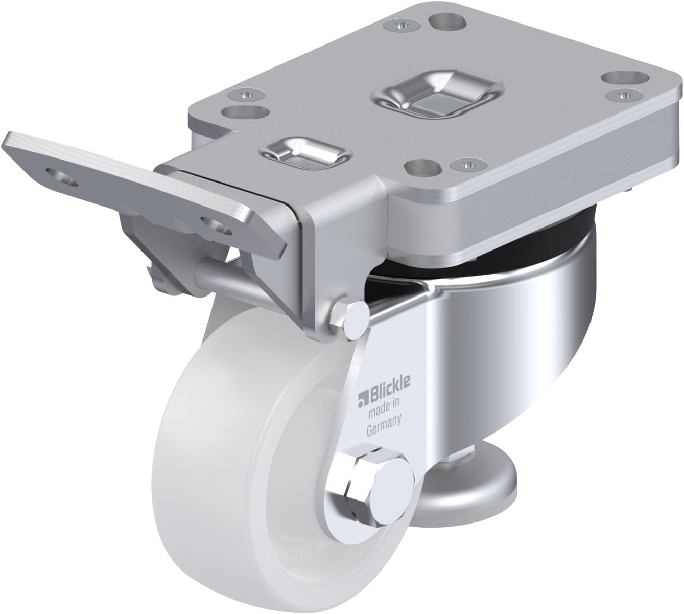 Roulette d’immobilisation HRLK-SPO à platine Moyeu lisse Blickle