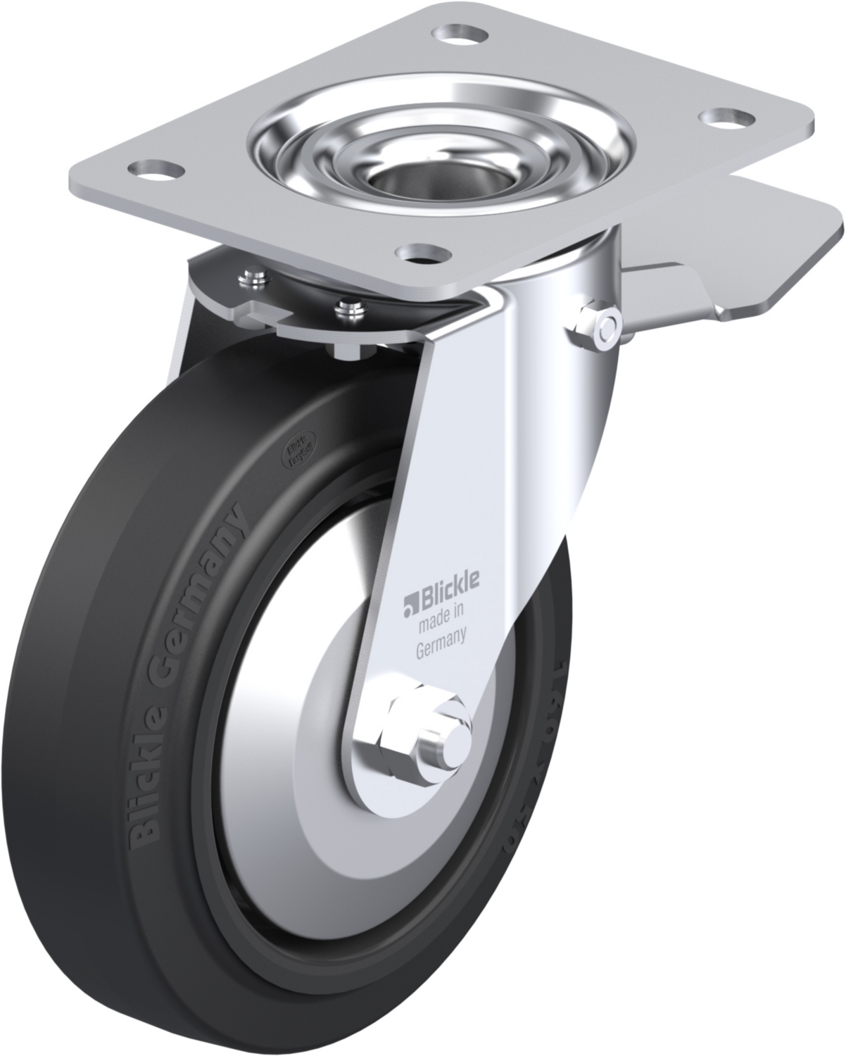 Roulette pivotante LE-POEV à platine Pare-fils à rouleaux avec frein Stop-top Blickle