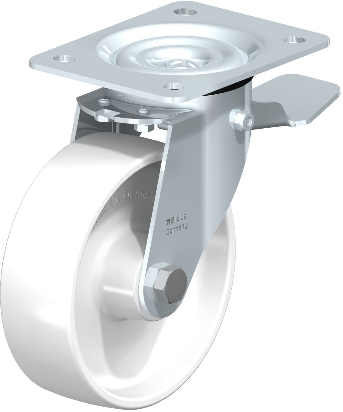 Roulette pivotante LE-PPN à platine Roulement à rouleaux avec frein Stop-top Blickle