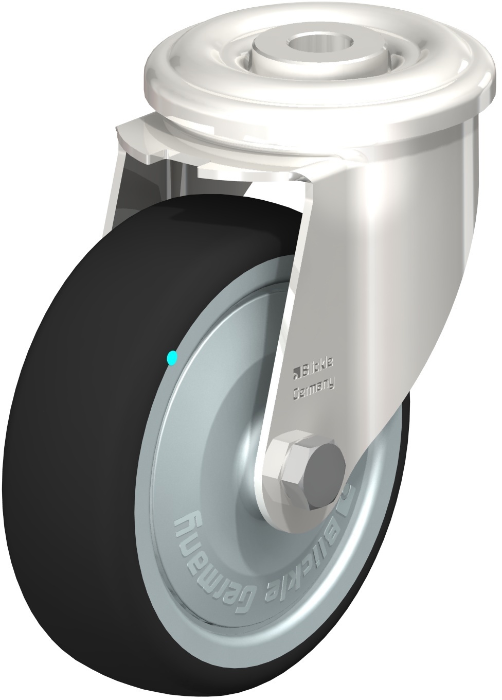 Roulette pivotante LEXR-PATH à trou central Pare-fils étanche à billes sans frein Blickle