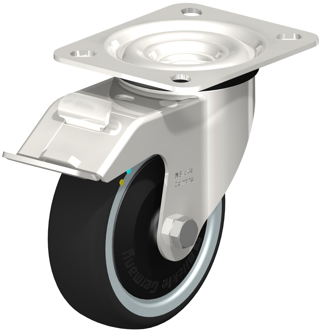  Roulette pivotante LEX-PATH Electro-conductrice Pare-fils étanche à billes Stop-fix 