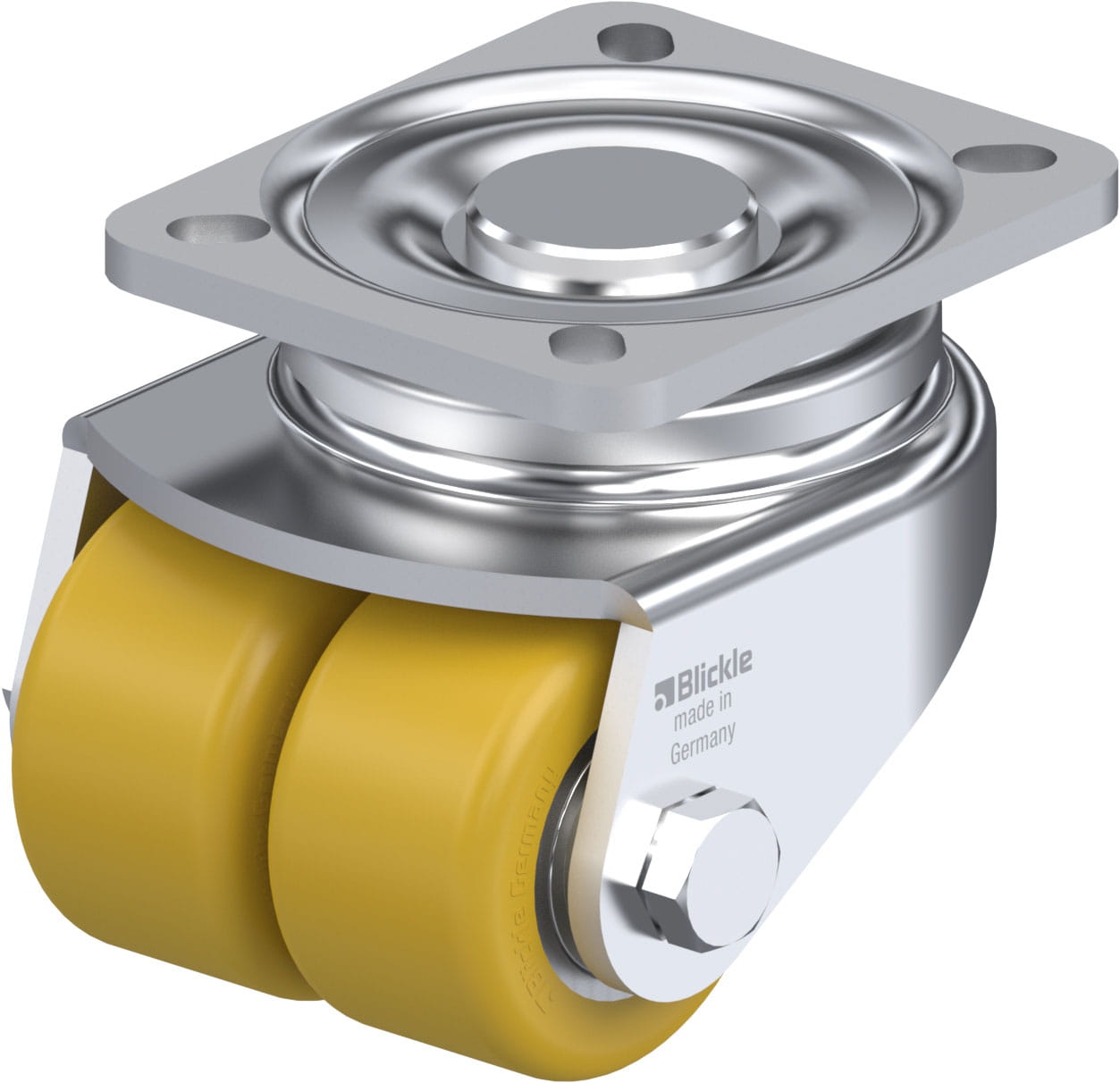 Roulette jumelée pivotante polyuréthane à billes LHD-VSTH Ø 60 mm 360 kg Blickle