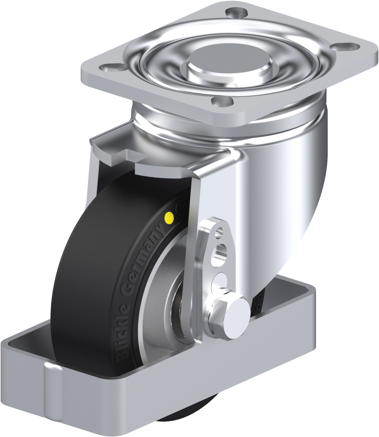  Roulette pivotante LH-ALEV à platine Electro-conductrice Protège-pied à billes sans frein 