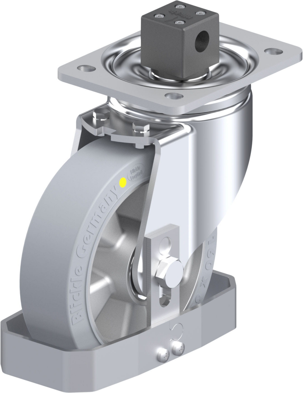 Roulette pivotante LH-ALEV à platine Antistatique à billes avec frein Central-stop Blickle