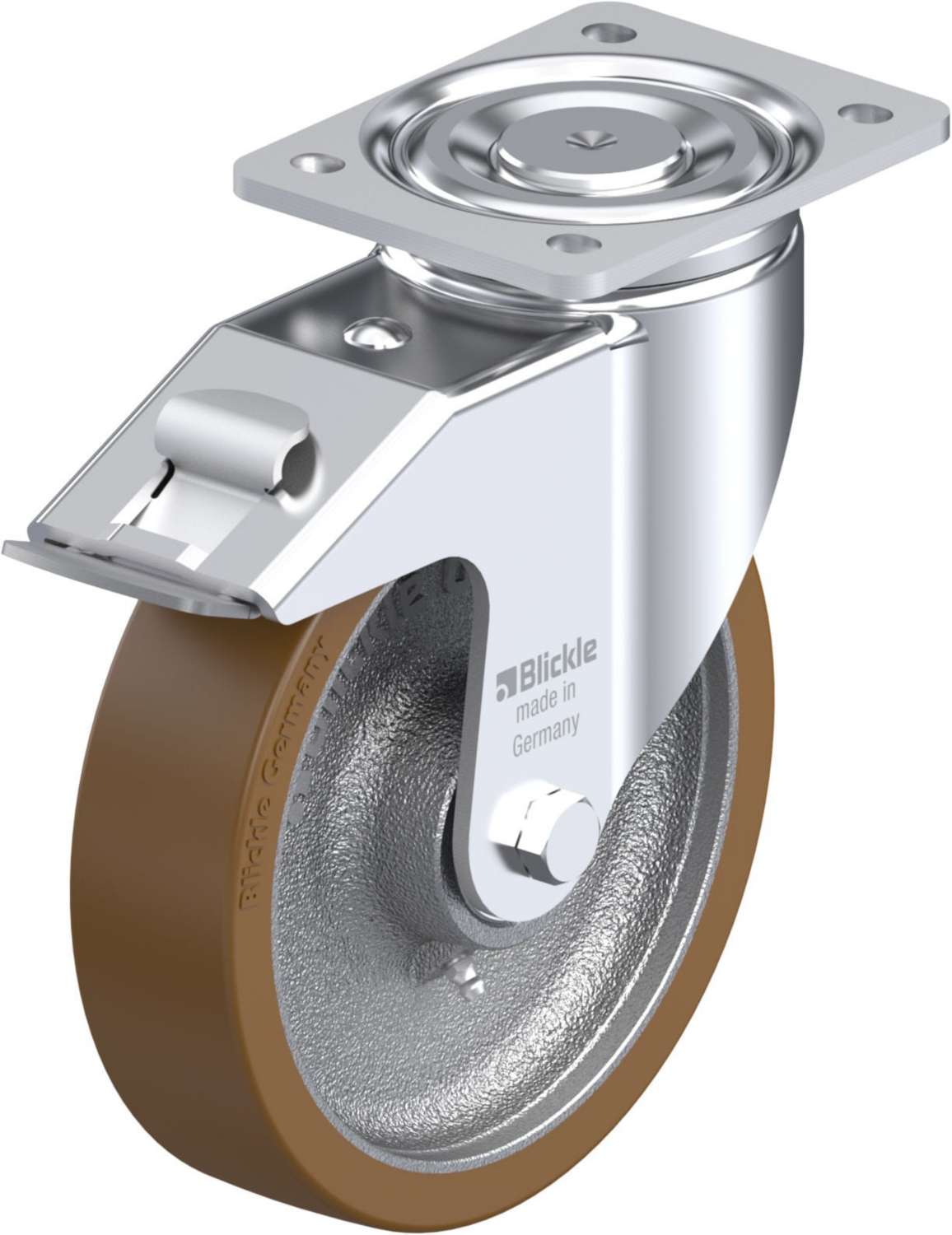 Roulette pivotante à blocage LHGB polyuréthane Ø 200 mm 900 kg Blickle