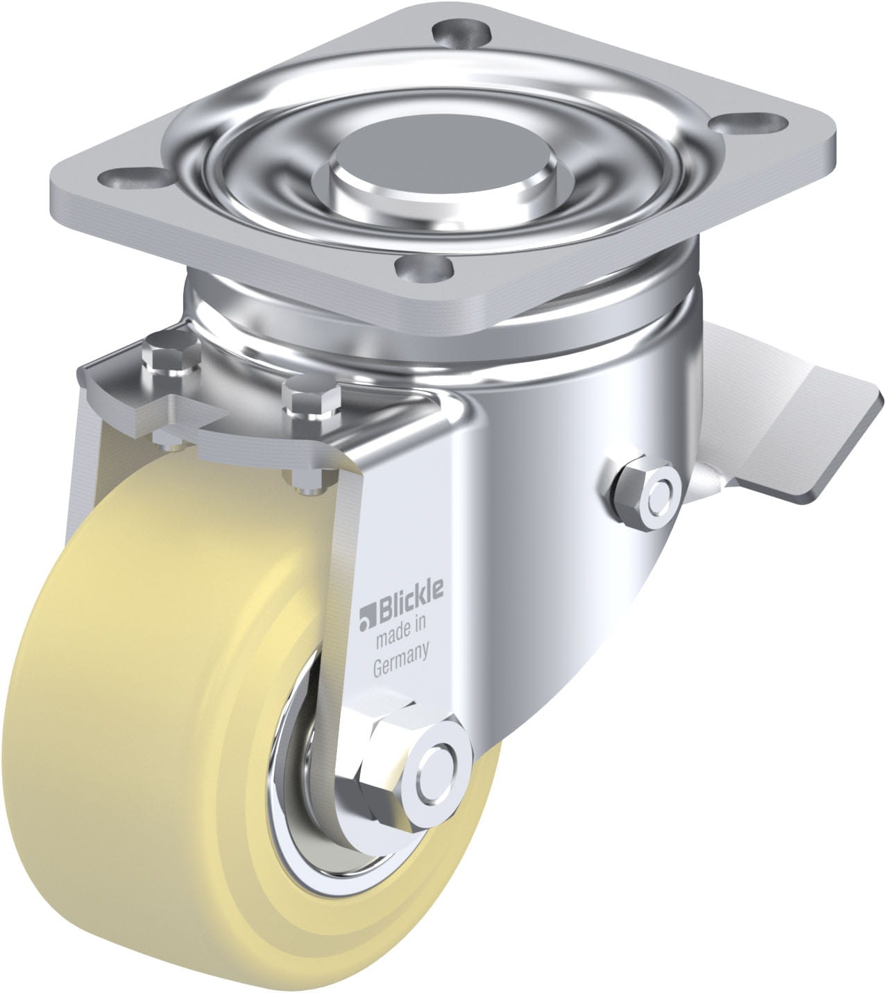 Roulette pivotante en tôle d’acier avec blocage Ø 80 mm 700 kg Blickle