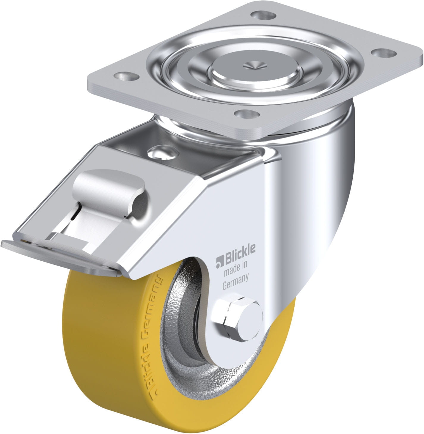 Roulette pivotante LH-SETH à platine Roulement à billes Avec frein Stop-fix Blickle