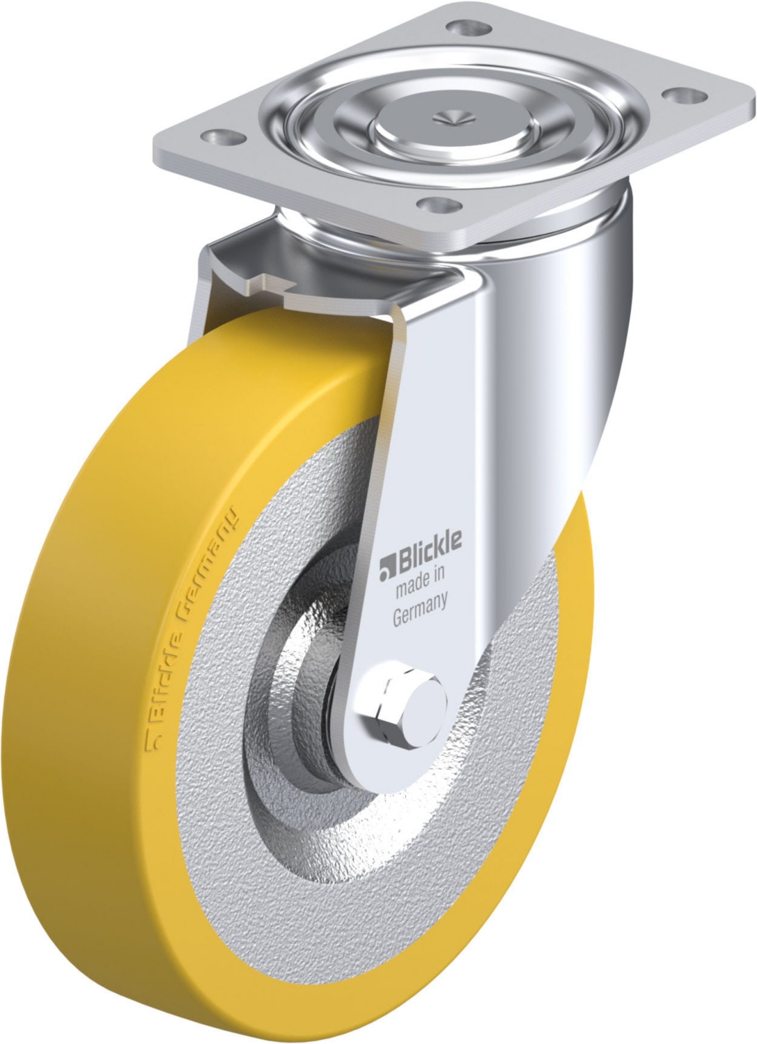 Roulette pivotante polyuréthane Extrathane + platine à visser LH-ALTH Ø 80 mm 200 kg Blickle