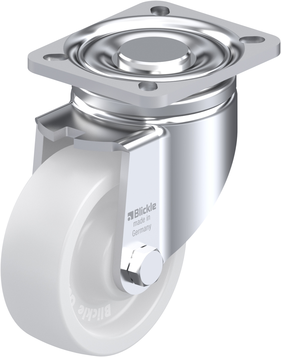  Roulette pivotante LH-SPO à platine Moyeu lisse sans frein 