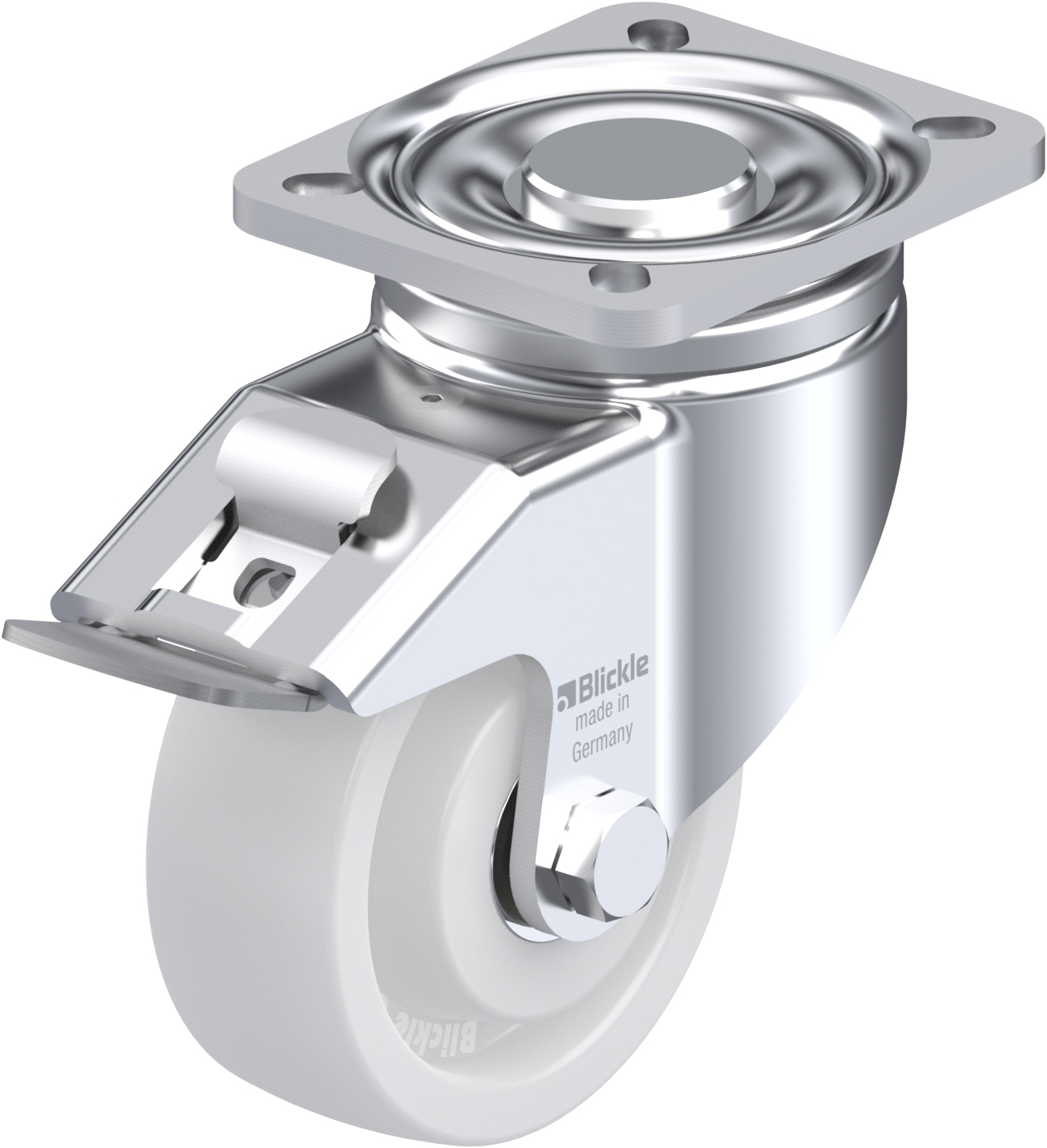 Roulette pivotante LH-SPO à platine Roulement à billes avec frein Stop-fix Blickle