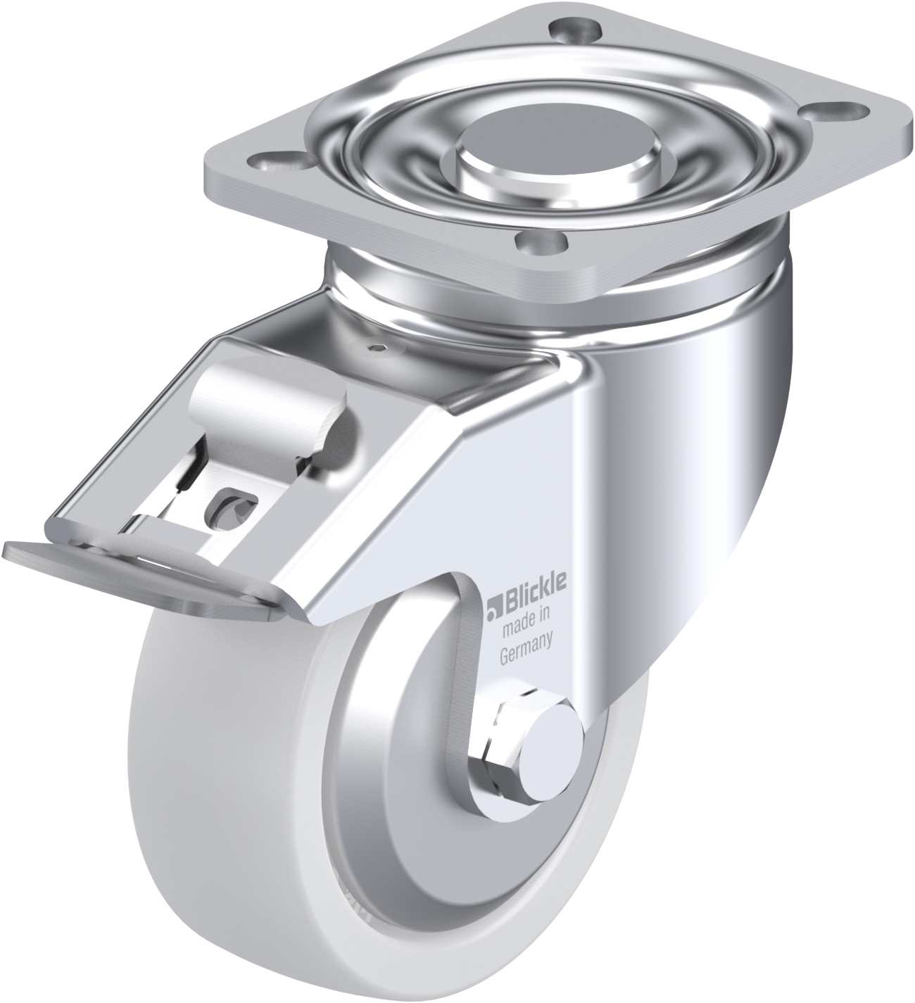 Roulette pivotante LH-SPO à platine Pare-fils Roulement à billes avec frein Stop-fix Blickle