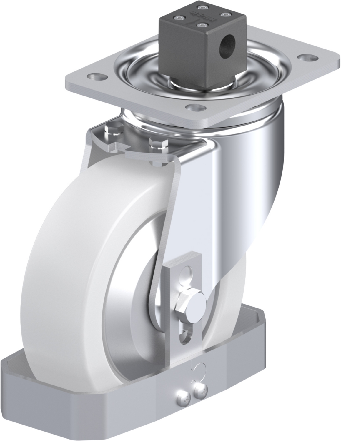 Roulette pivotante LH-SPO à platine Pare-fils Protège-pied Moyeu lisse Central-stop Blickle