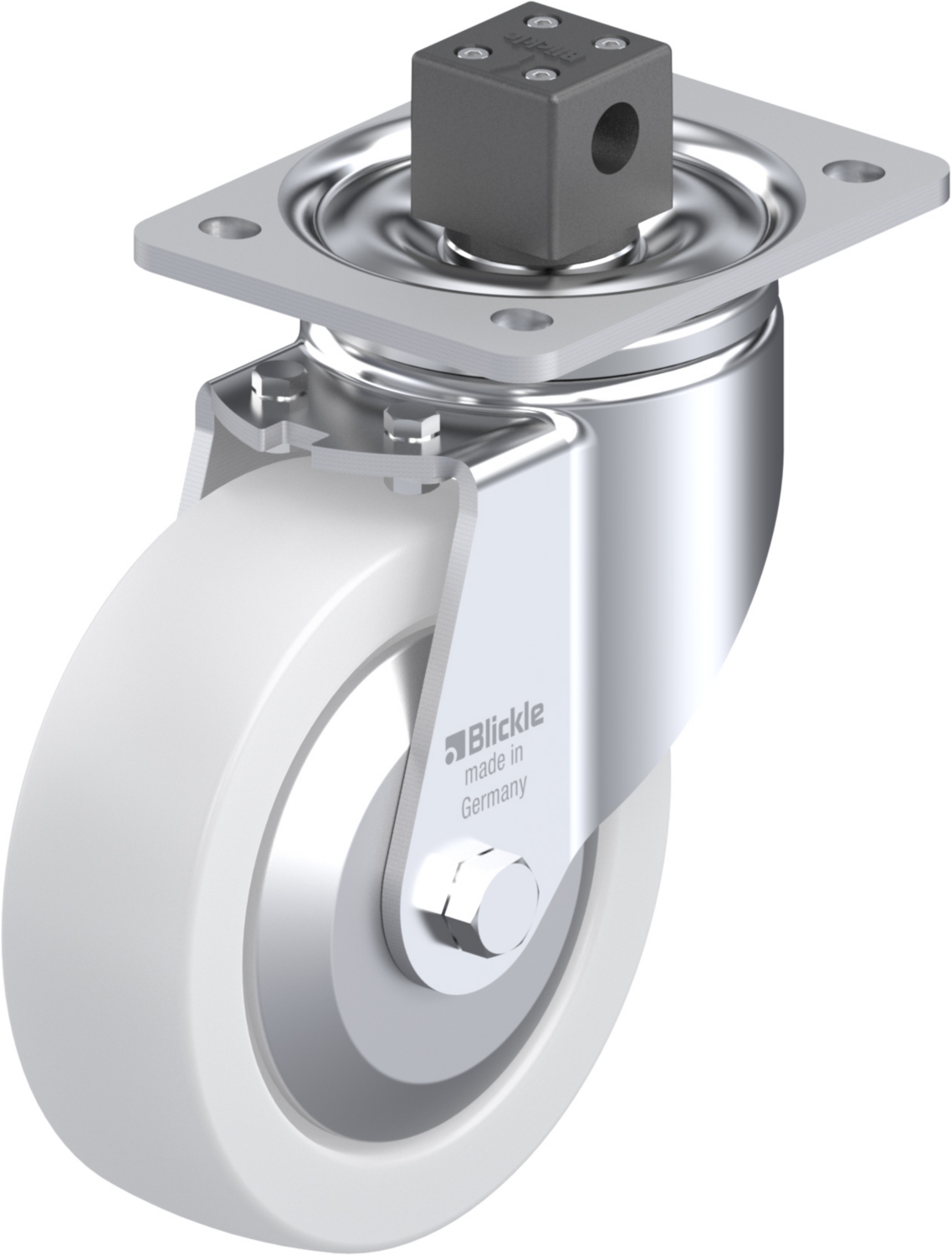 Roulette pivotante LH-SPO à platine Pare-fils Protège-pied à billes Central-stop Blickle