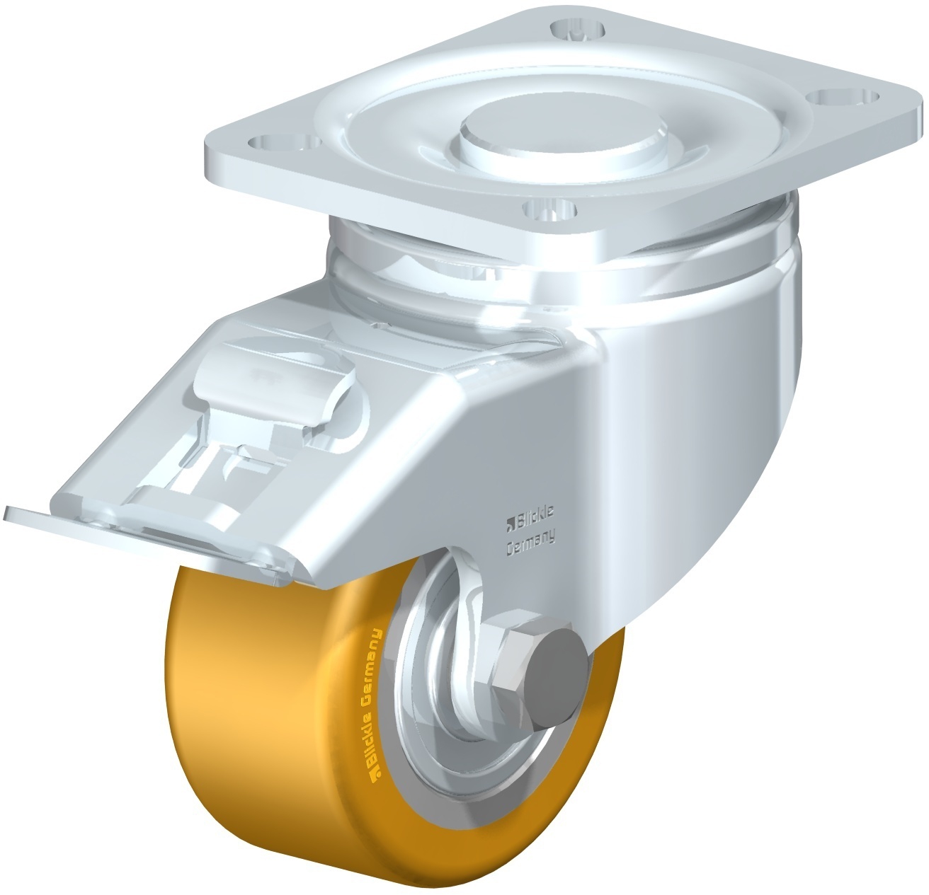 Roulette pivotante LH-VSTH à platine Roulement à billes avec frein Stop-fix Blickle