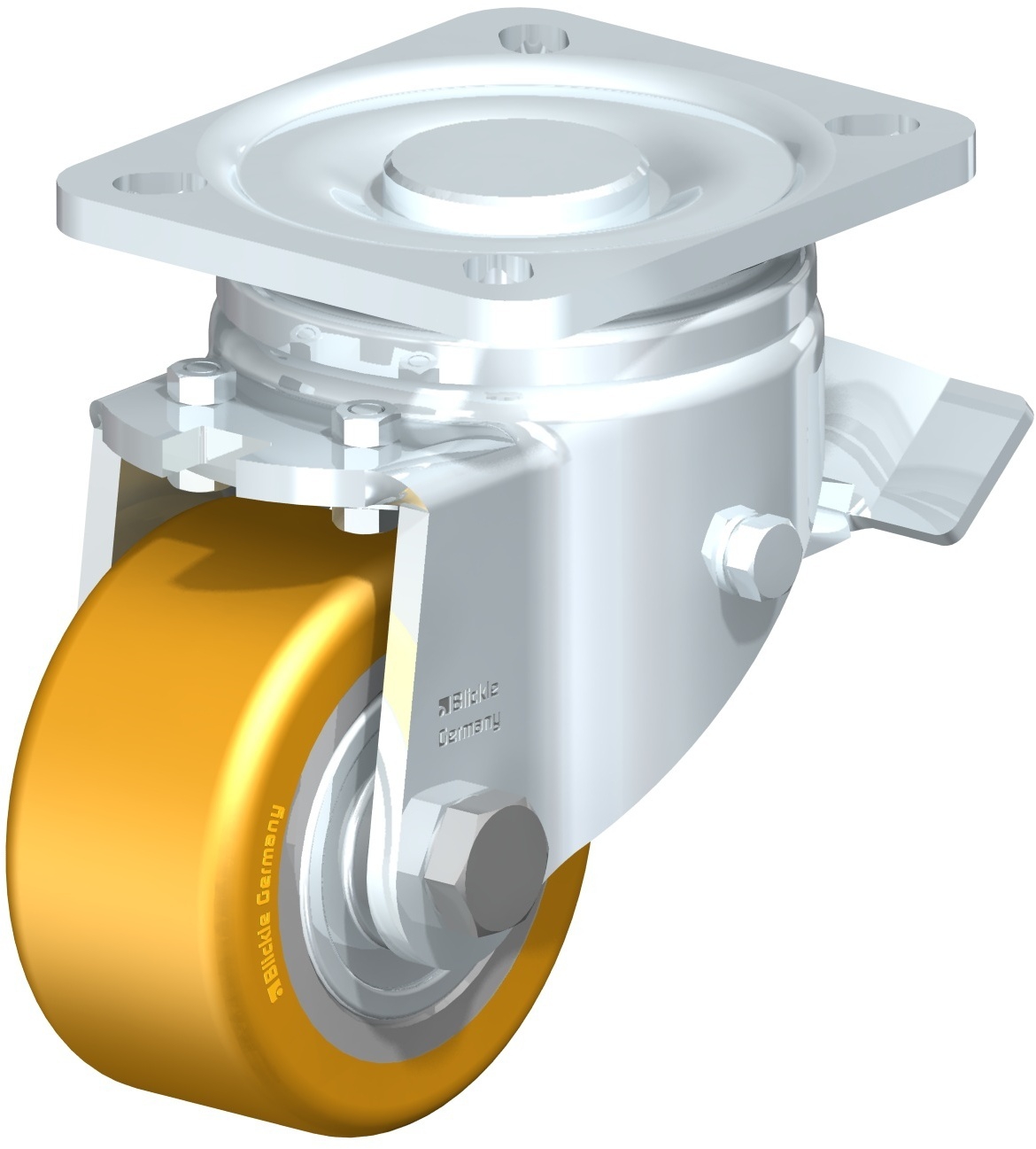 Roulette pivotante LH-VSTH à platine Roulement à billes avec frein Stop-top Blickle