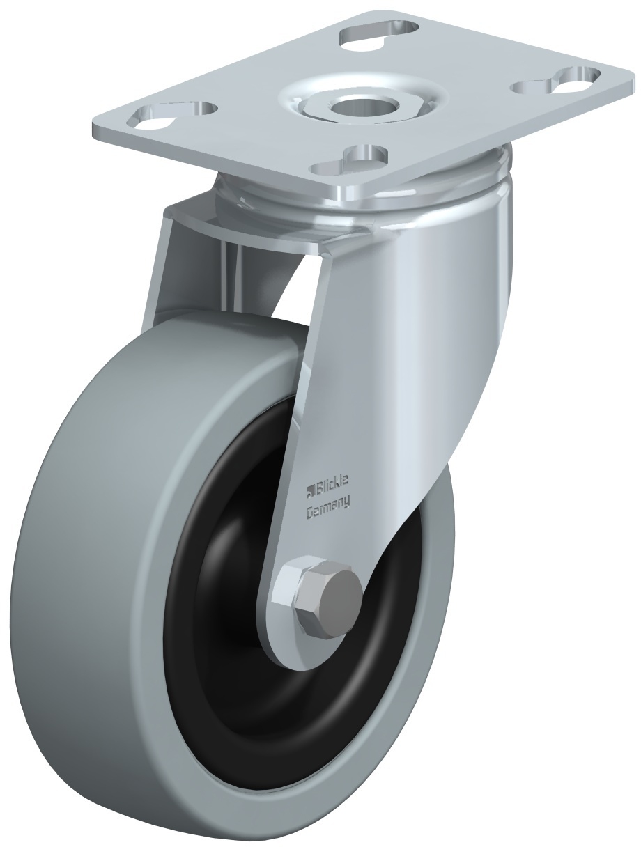  Roulette pivotante LKPA-VPA à platine Moyeu lisse sans frein 