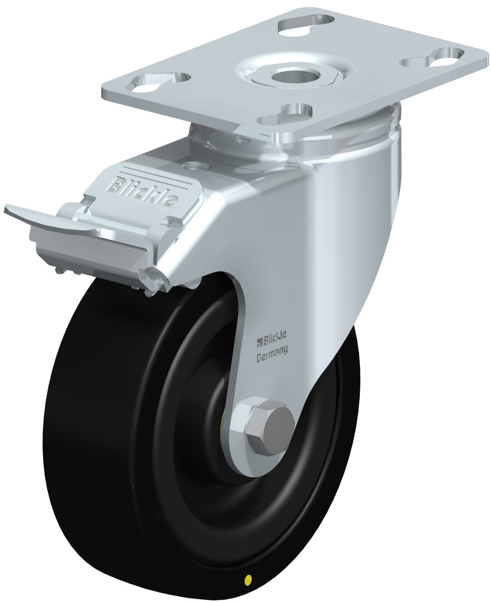 Roulette pivotante LKPA-VPA à platine Electro-conductrice à billes avec frein Stop-fix Blickle