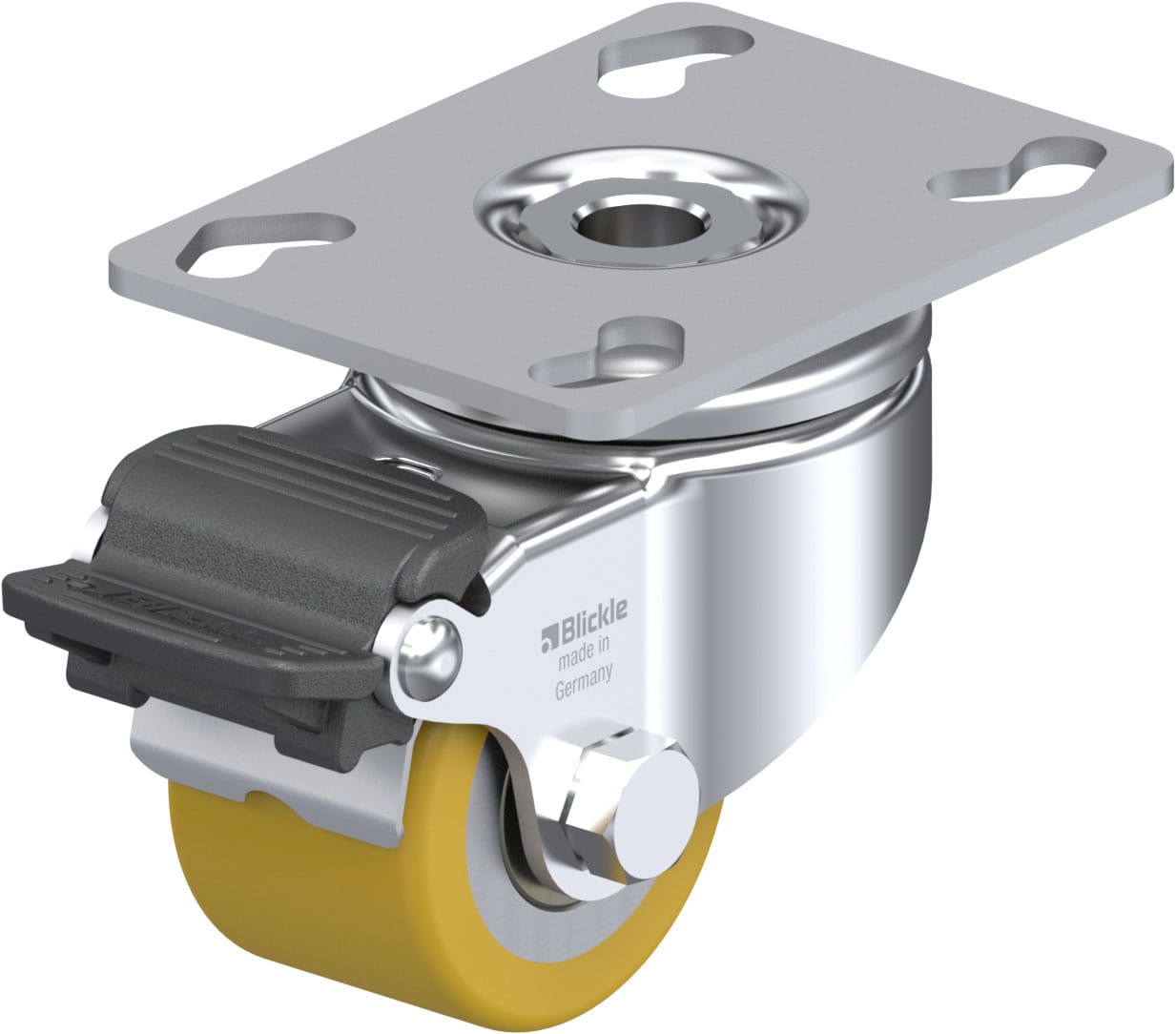 Roulette pivotante LKPA-VSTH à platine Roulement à billes avec frein Radstop Blickle