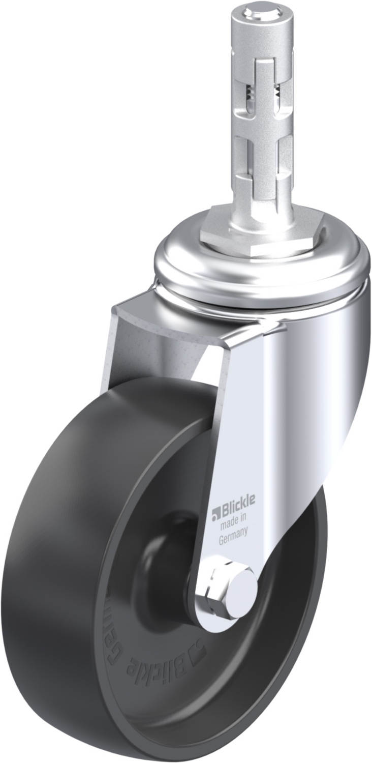 Roulette pivotante LKRA-POA à tige Moyeu lisse sans frein Blickle