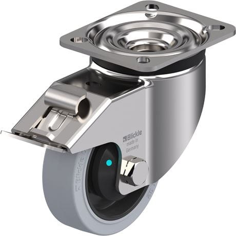 Roulette pivotante en acier inox version fortes charges - Série LKX Blickle