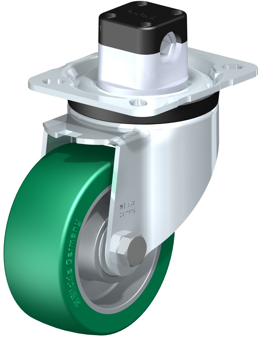 Roulette pivotante LK-ALST à platine Roulement à billes avec frein Central-stop Blickle