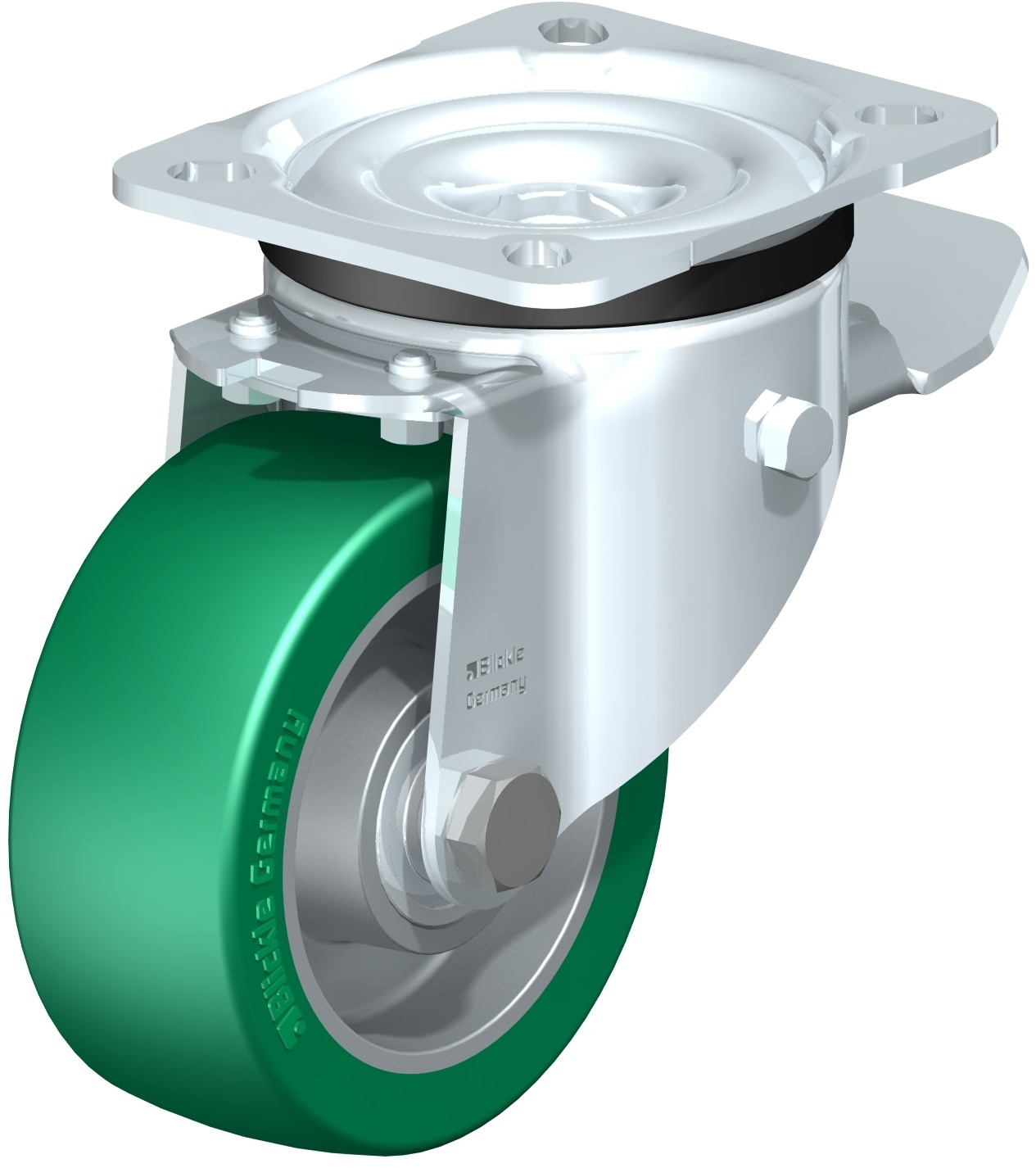 Roulette pivotante LK-ALST à platine Roulement à billes avec frein Stop-top Blickle