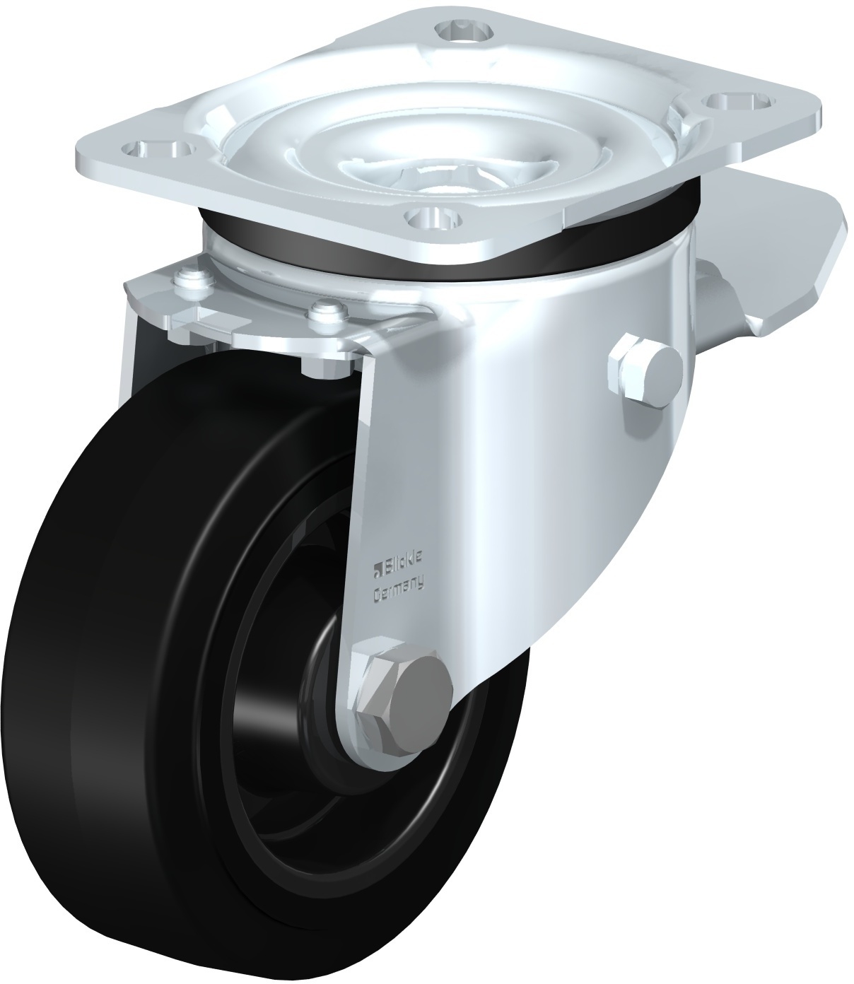 Roulette pivotante LK-POEV à platine à rouleaux avec frein Stop-top Blickle