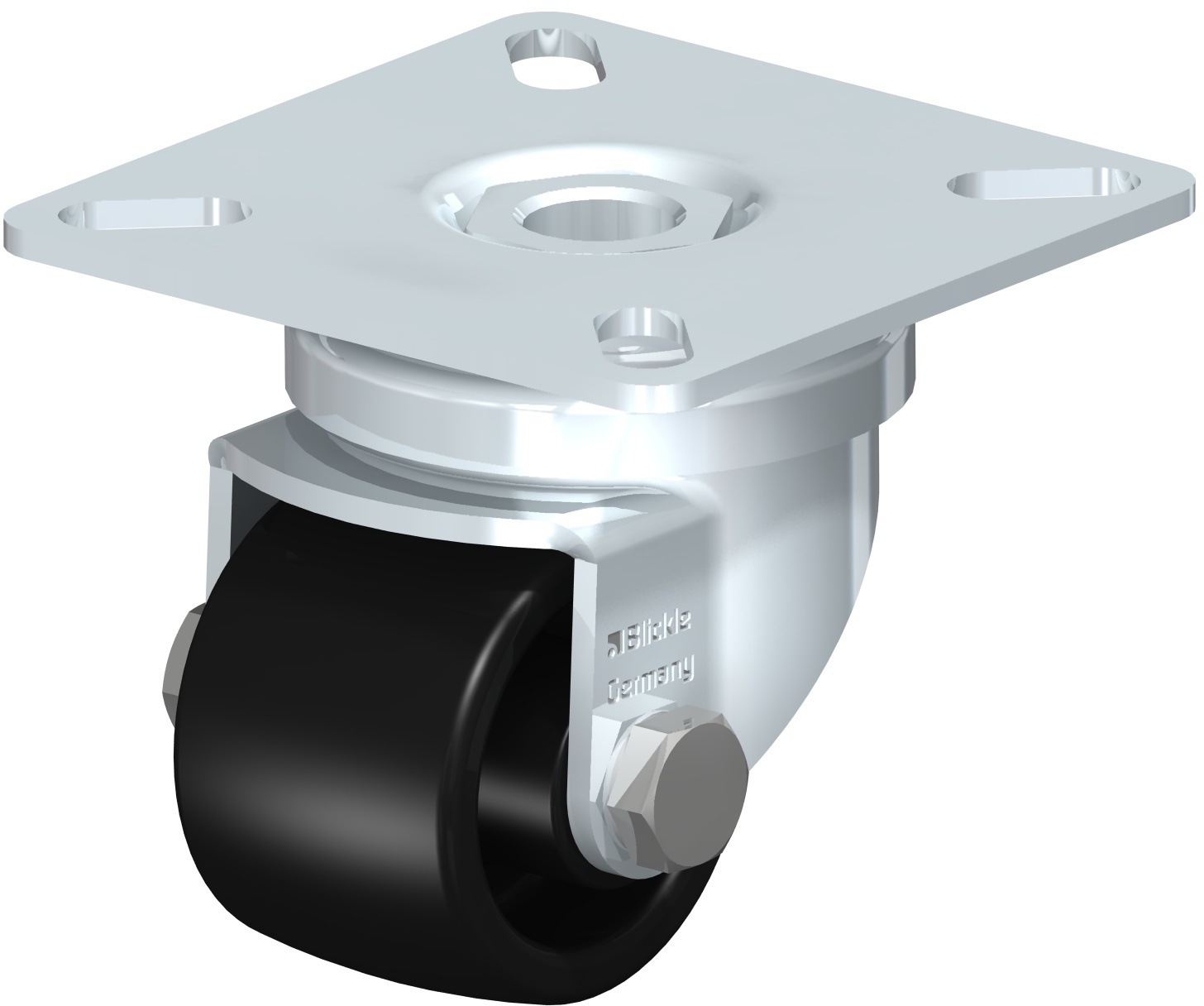 Roulette pivotante LPA-POA à platine Moyeu lisse sans frein Blickle