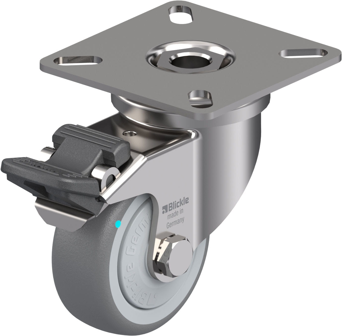 Roulette pivotante LXPA-TPA à platine Pare-fils étanche Roulement à billes Avec frein Stop-fix Blickle
