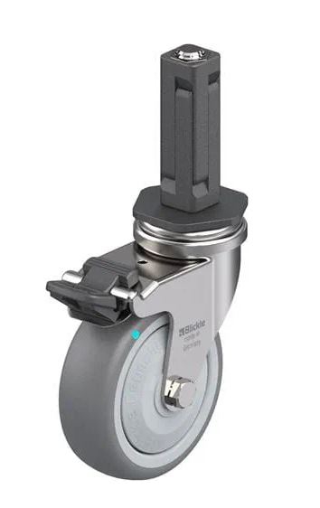 Roulette pivotante LRXA-TPA à trou central Pare-fils étanche à billes avec frein Stop-fix Blickle