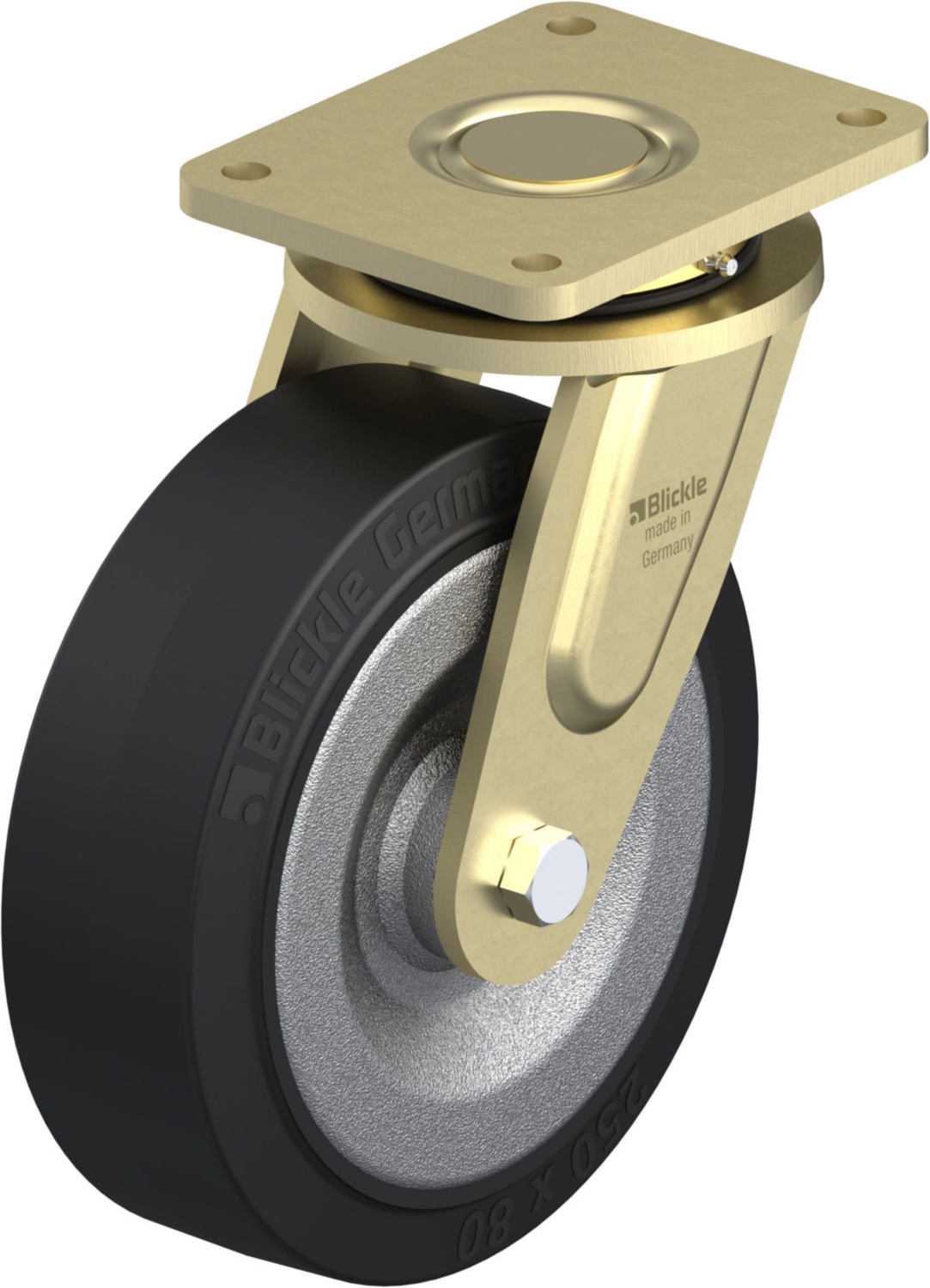 Roulette pivotante caoutchouc à billes LS-SE Ø 250 mm 1000 kg Blickle
