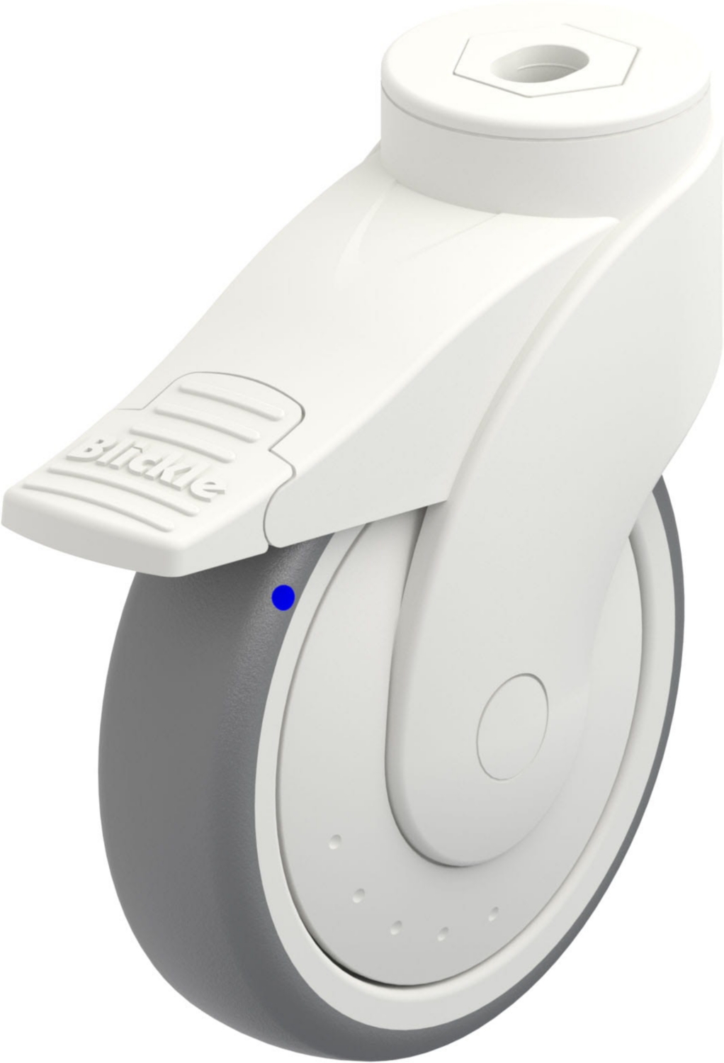 Roulette pivotante polypropylène moyeu lisse Ø 100 mm 100 kg Blickle