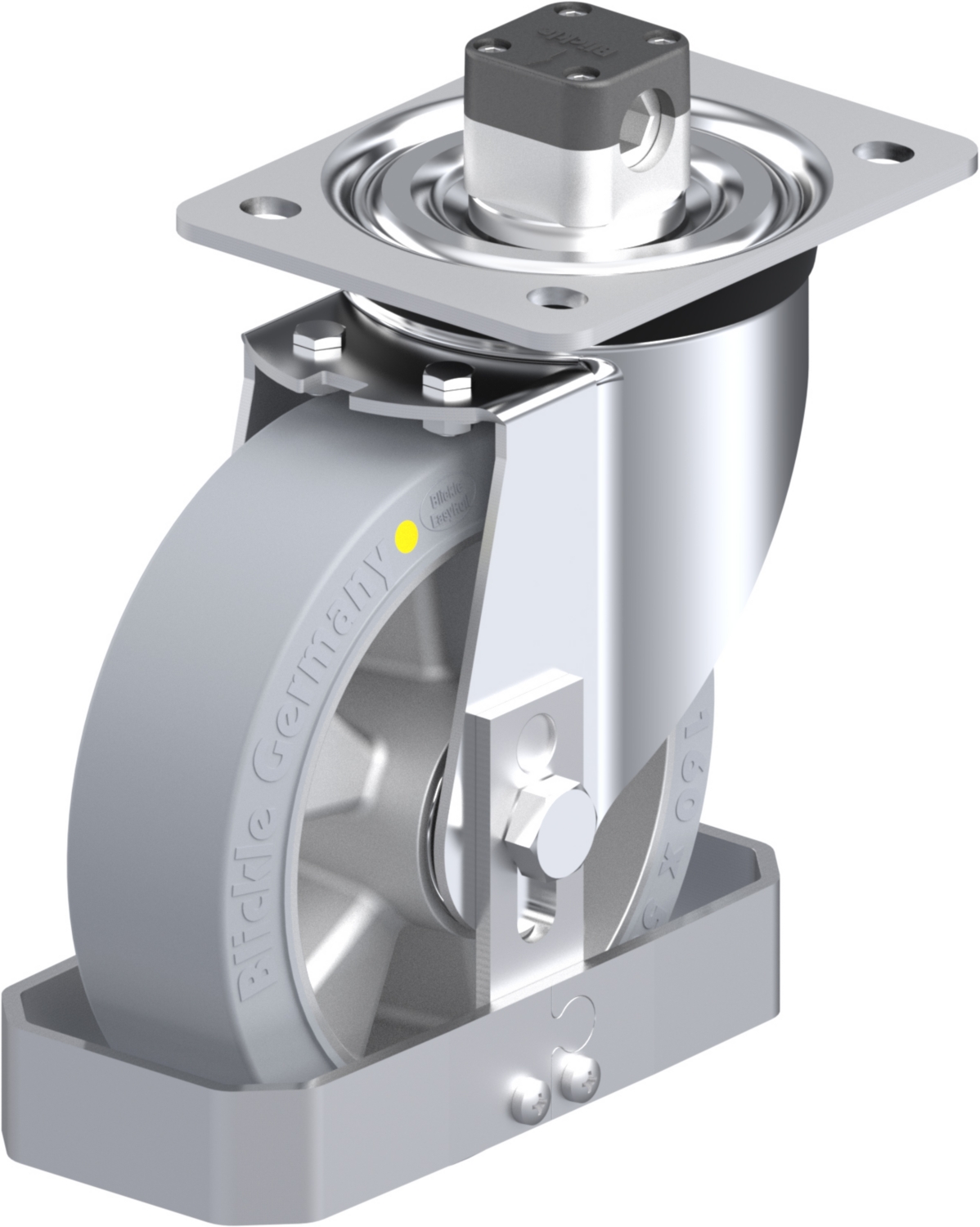 Roulette pivotante L-ALEV à platine Antistatique à billes avec frein Central-stop Blickle