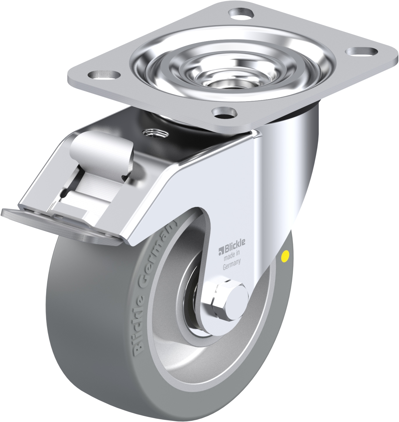 Roulette pivotante L-ALST à platine Antistatique Protège-pied à billes avec frein Stop-fix Blickle