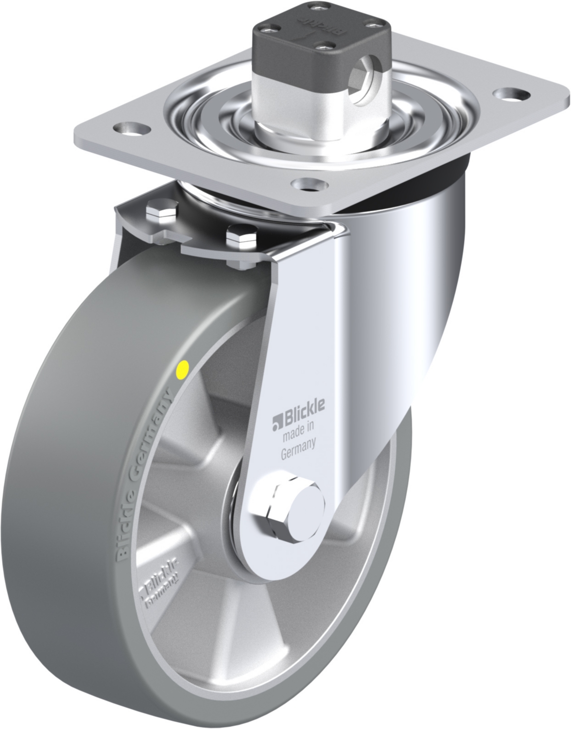 Roulette pivotante L-ALTH à platine Bombée Protège-pied à billes avec frein Central-stop Blickle