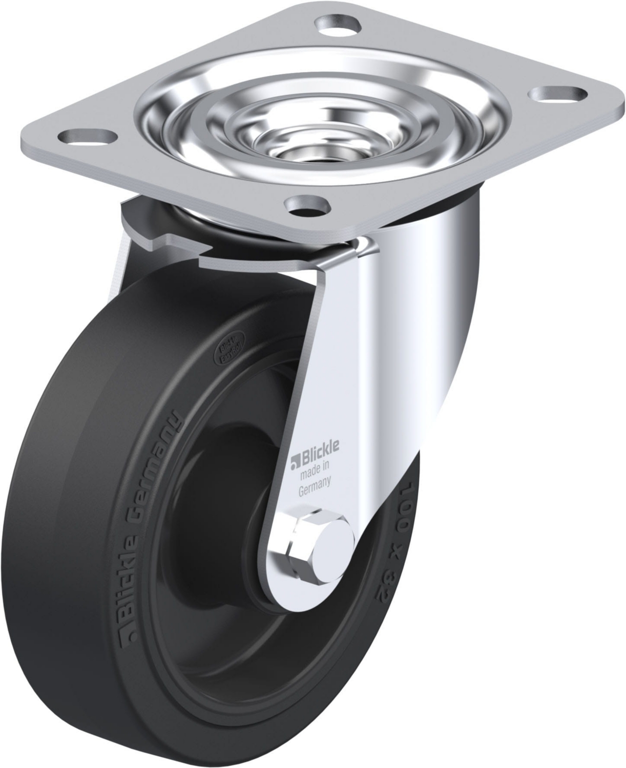 Roulette pivotante à platine emboutie polyamide Ø 125 mm 150 kg Blickle