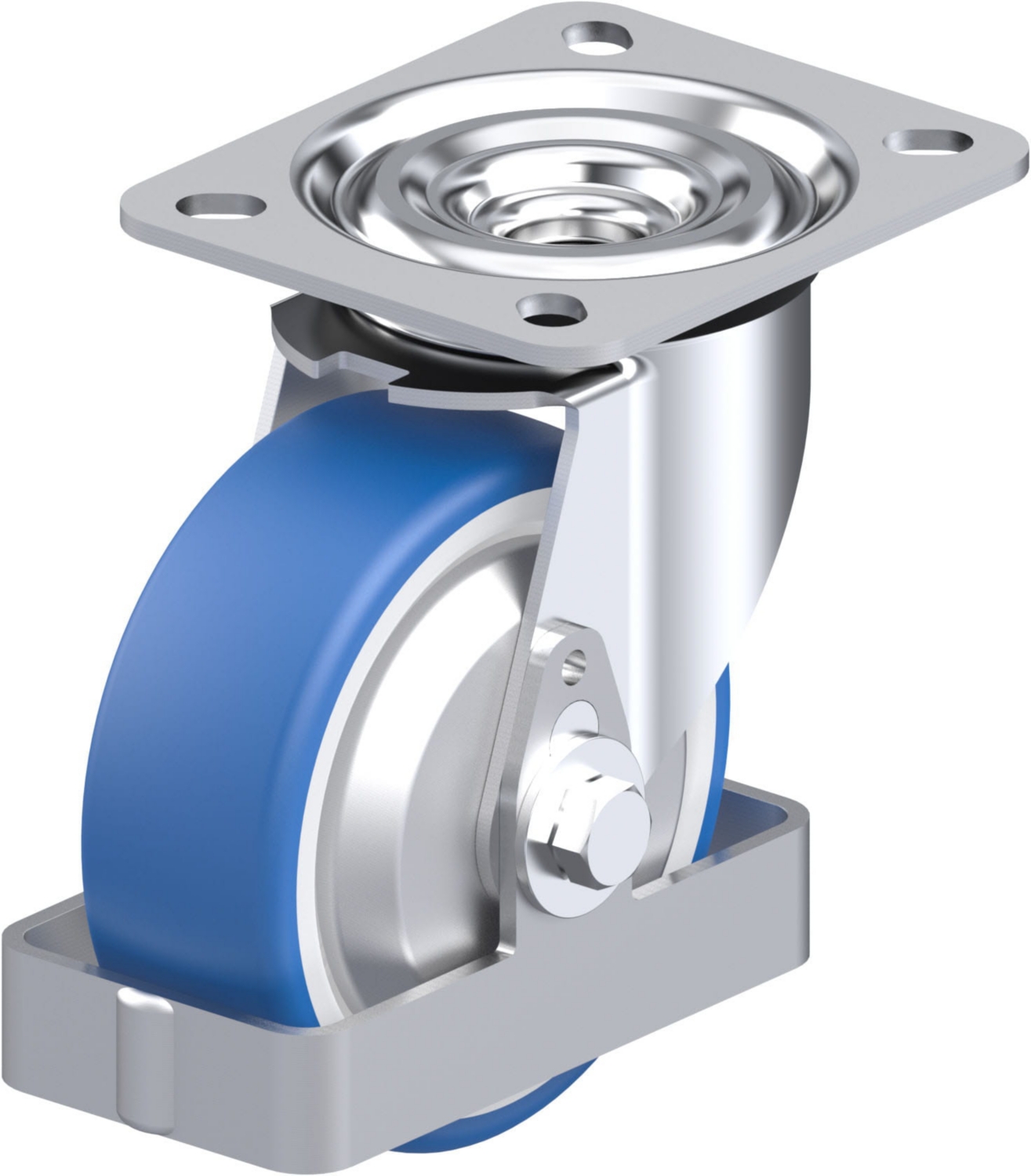 Roulette pivotante L-POTHS à platine Pare-fils Protège-pied à rouleaux sans frein Blickle