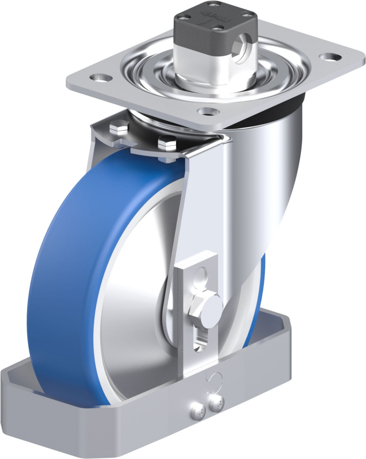 Roulette pivotante L-POTHS à platine Pare-fils Protège-pied Moyeu lisse Central-stop Blickle