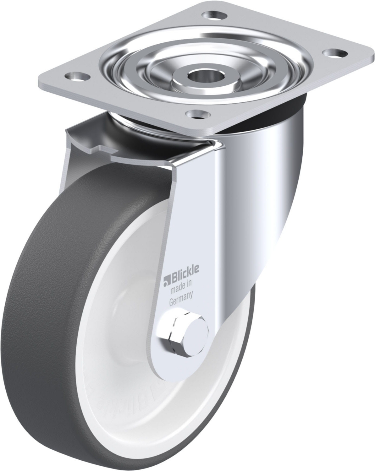 Roulette pivotante L-POTH à platine lisse Sans frein Blickle