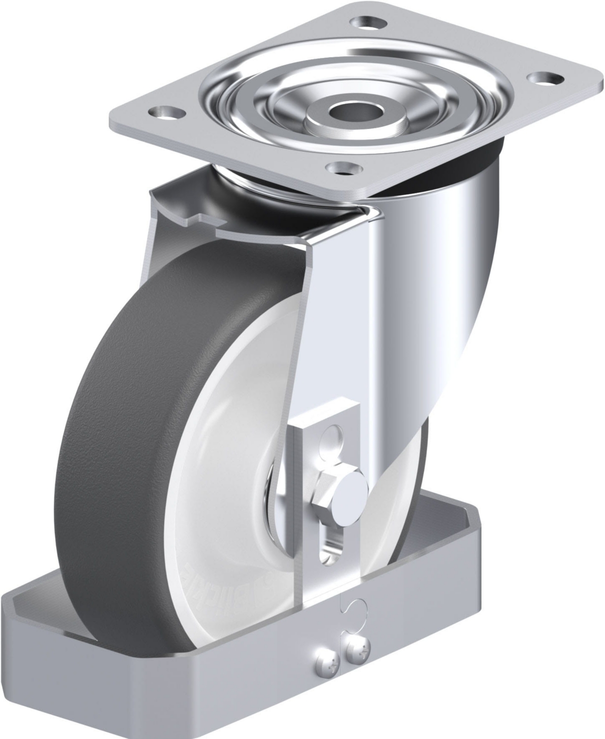 Roulette pivotante L-POTH à platine Protège-pied Roulement à billes sans frein Blickle