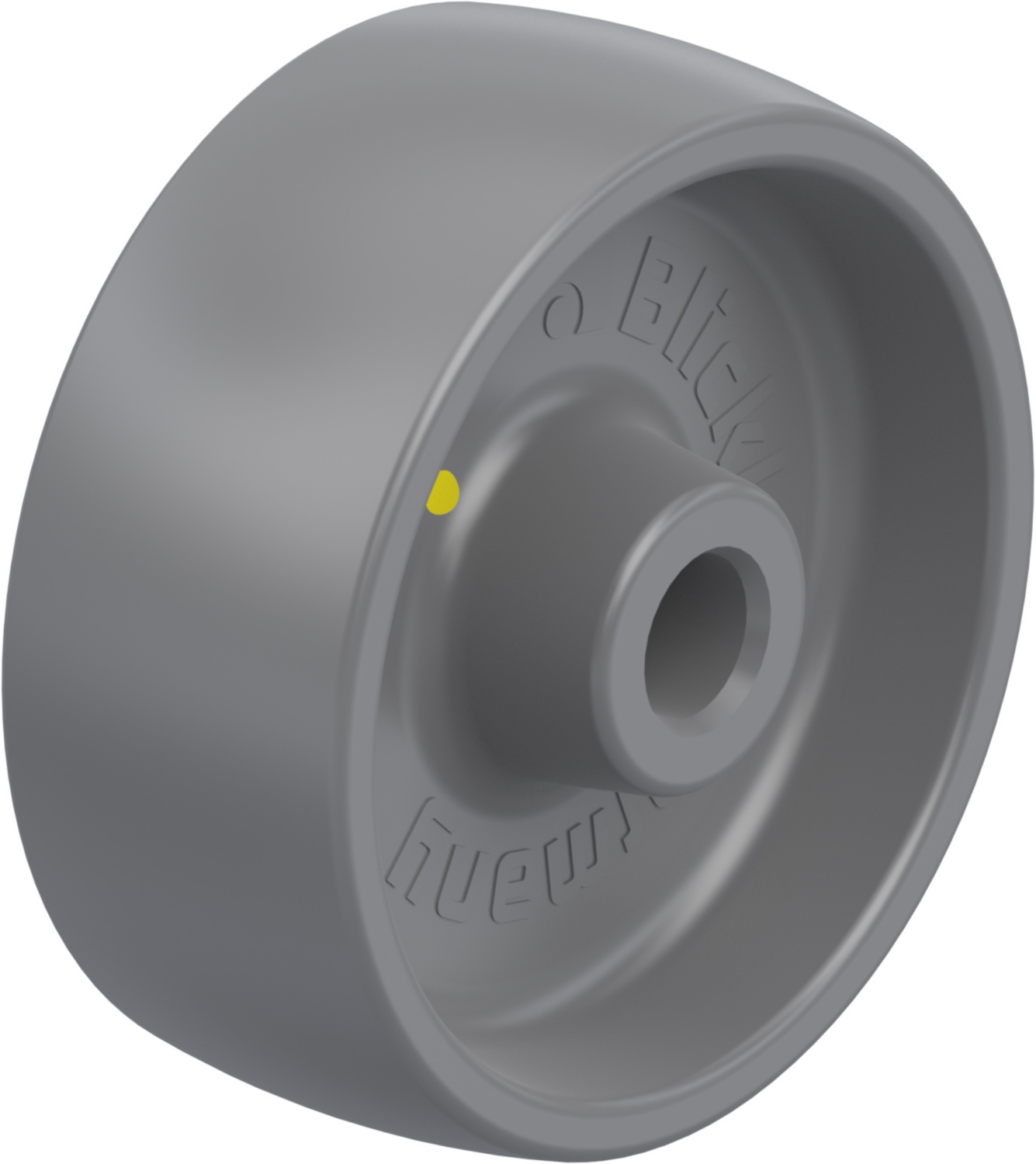 Roue PO Non tachant gris, Electro-conductrice Moyeu lisse 