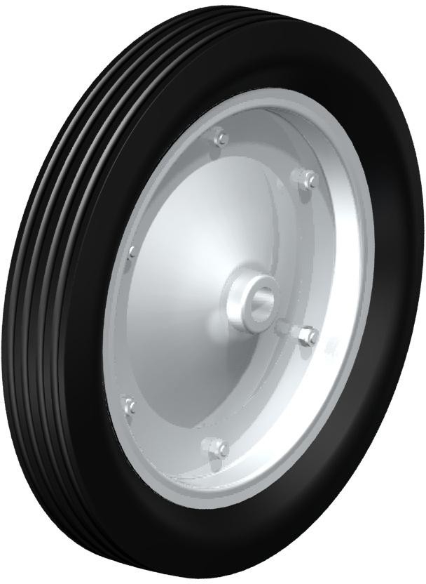 Roues caoutchouc standard jante acier Blickle