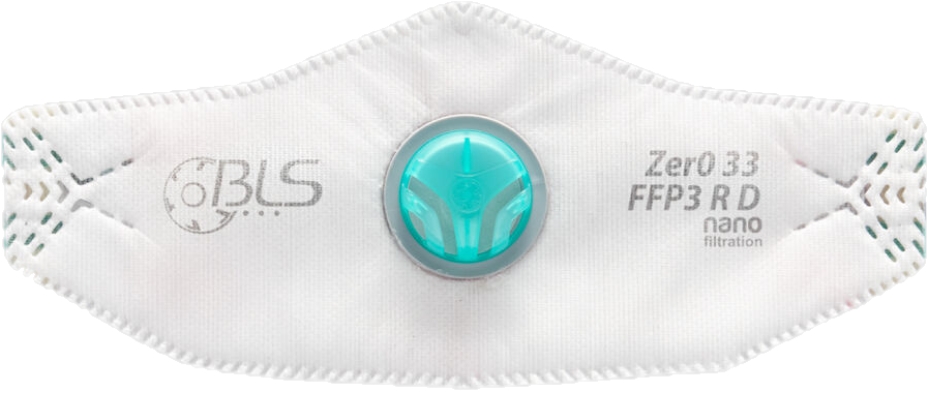 Masque pliable à 3 volets Zer0 Flat - FFP3 R D BLS SRL