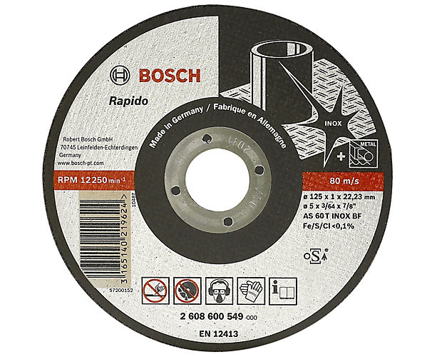 Disque à tronçonner acier/inox Bosch Professional