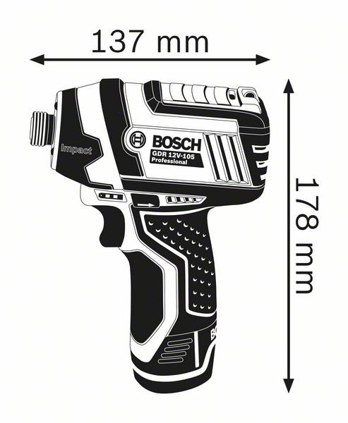 Visseuse à chocs GDR 12 V-LI - Sans batterie ni chargeur - En coffret Bosch Professional