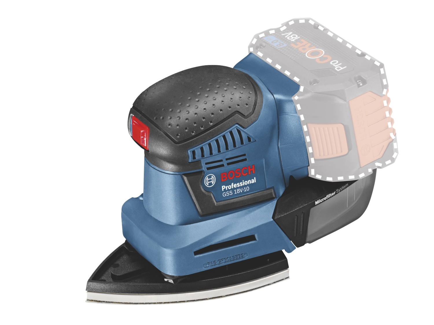 Ponceuse vibrante sans fil GSS18V-10 Bosch Professional